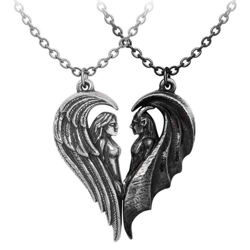 Alchemy Gothic Dark Chemical Companions Pendants 2-in-1 Couples Necklaces